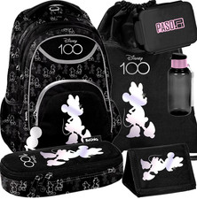 6TEILE Schulrucksack Minnie Mouse mit schulranzen rucksack für Mädchen 3Fächer