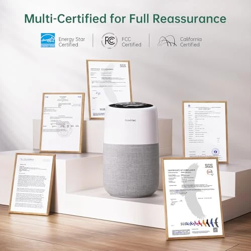 Home Bedroom HEPA Air Purifier with PM2.5 Air Quality Monitor