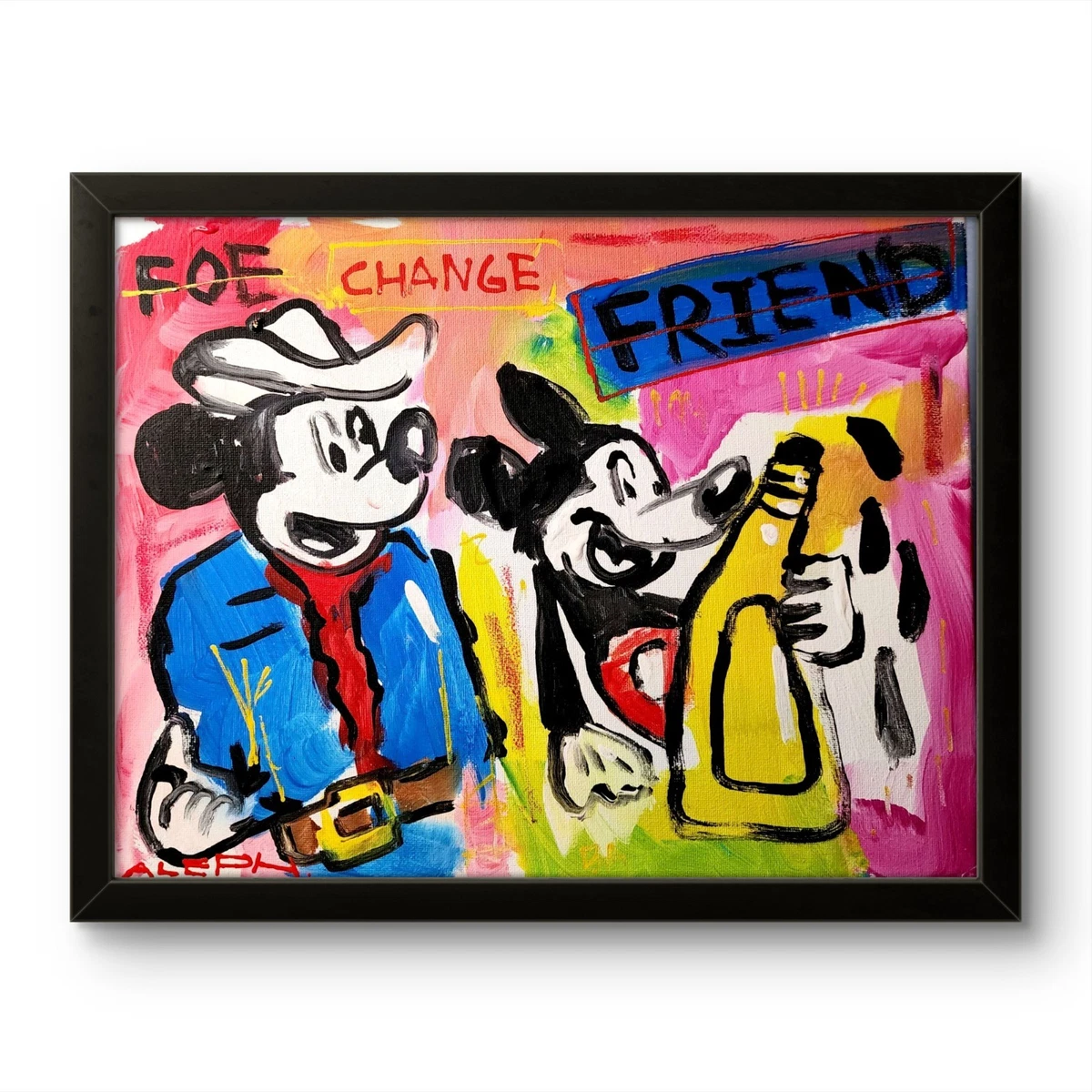 Preços baixos em Mickey Mouse Arte em Pinturas de Arte | eBay