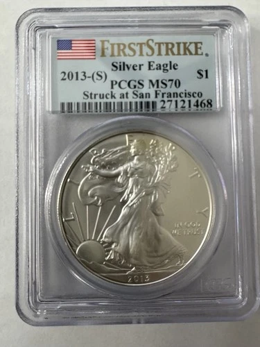 2013-(S) Silver American Eagle 1 Oz. PCGS MS 70 San Francisco Mint