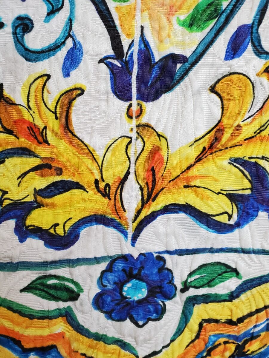 $2.6K Dolce Gabbana Majolica Tile print dress sz 50 14 XL | eBay $2.6K Dolce Gabbana Majolica Tile print dress sz 50 14 XL | eBay