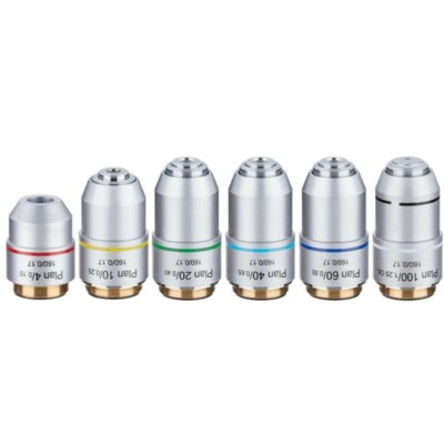 4X 10X 20X 40X 60X 100X Biological Microscope Plan Achromatic Objective Lens 195