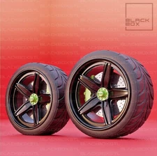 1:25-1:24 Scale Resin Blazer Model Car/Truck Rims and Tires With Brakes-Unpainte