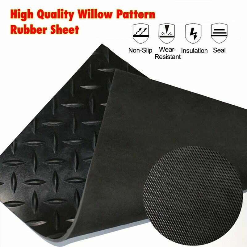 AntiSlip Rubber Flooring Garage Sheeting Matting Rolls 1M Wide X 3MM