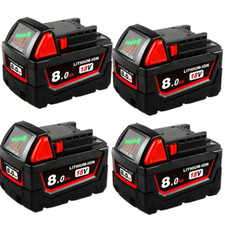   Free shipping  4Pack M18 8Ah 18V high-quality Replacement Battery for milwaukee