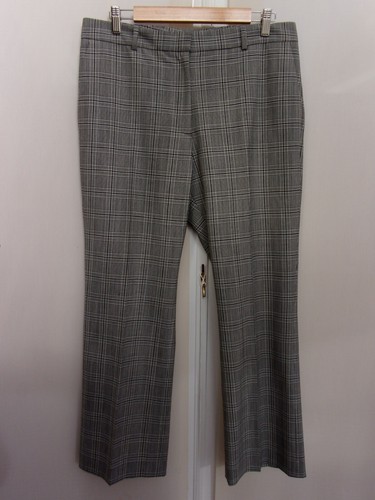 Jigsaw Ladies Bootcut Checked Grey 