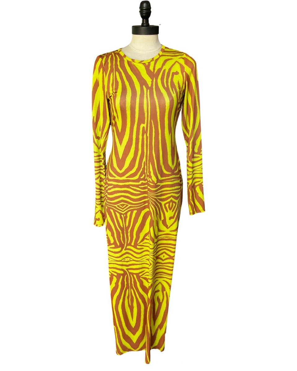 slim fit dress slacks Divine Mini-Dress - Neon Zebra (Green or Pink) main image 1