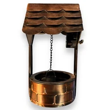 VTG Sankyo Copper Wishing Water Well Country Music Box  Animated Tested!