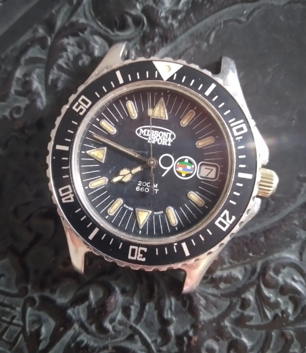 ミッソーニ スポーツ MISSONI SPORT メンズウォッチ ダイバーズ MISSONI Sport 200m 660ft diver World Cup '90 | eBay