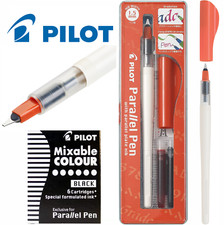 Pilot Parallel Calligraphy Pen 1.5mm Nib - FREE Pack of 6 Black Ink Cartridges