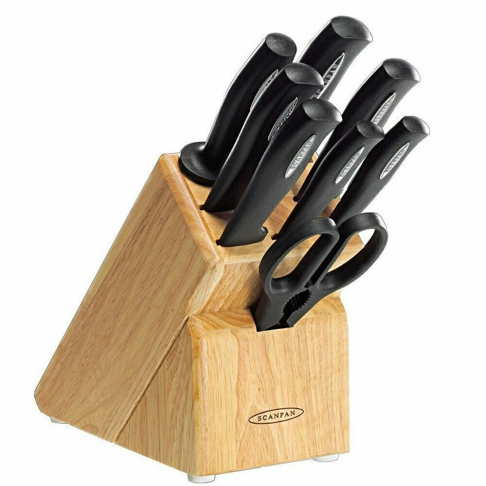 Scanpan Microsharp 9 Piece Kitchen Knife Block Set 9pc 