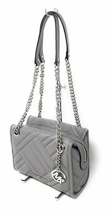 Michael Kors Bag Kathy Sm Satchel Leather Gray Pearl Grey