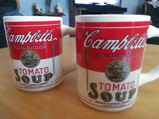 Vintage Campbell's Tomato Soup Coffee Mug Cup Set of Two Made In The USA