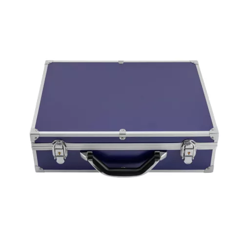 100 Graded Certified Coin Slab Aluminum Blue Storage Travel Box Protector Case - Picture 8 of 13