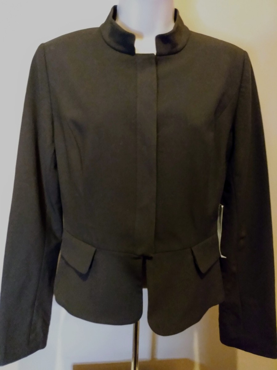 NEW! Kenneth Cole Reaction Women Sz 2 Brown Lined Front Snap Short