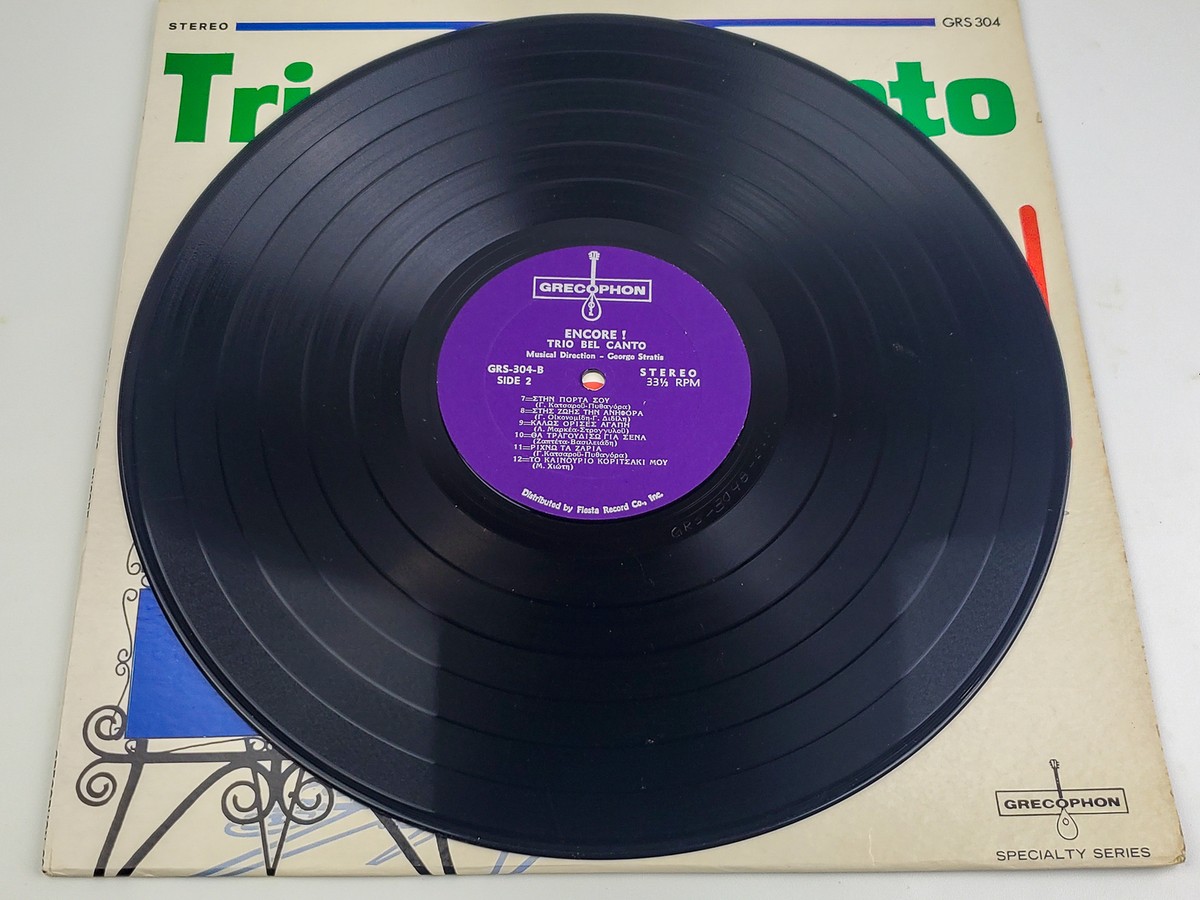Trio Bel Canto Encore! 33 RPM LP Record Grecophon 1965 GRS 304 Y