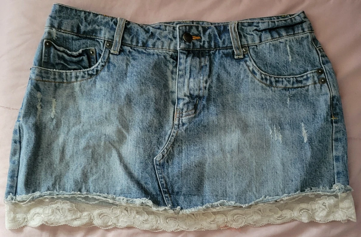 White lace top skirt 90s