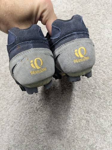 pearl izumi womens 38 Cycling Shoes US 7 Suede Blue Gray Yellow Mountain Biking - Picture 5 of 14