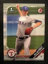 QTY: 2019 Bowman Draft - Justin Slaten ( Rangers ) 1st Rookie Prospect #BD-24