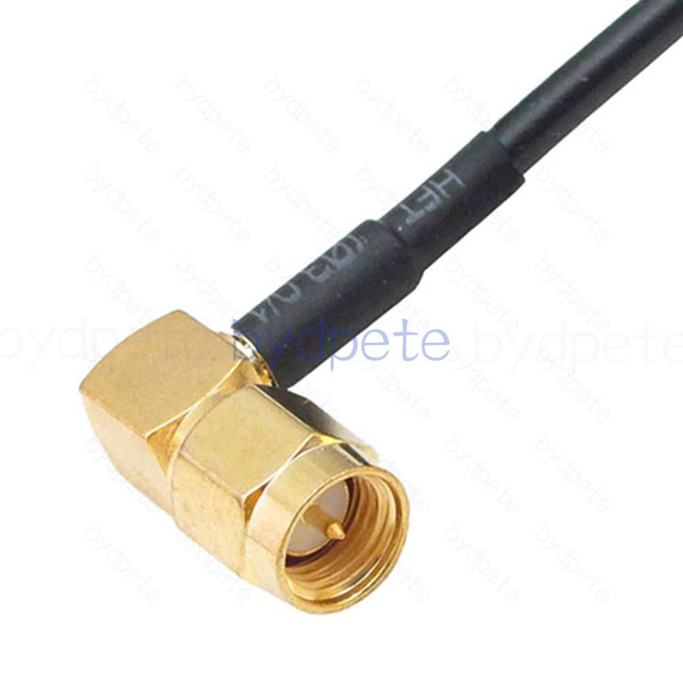 SMA male LMR100 Cable Coaxial  Stright to RA Right Angle 90 Degree Pigtail 50ohm - Image 4 of 4