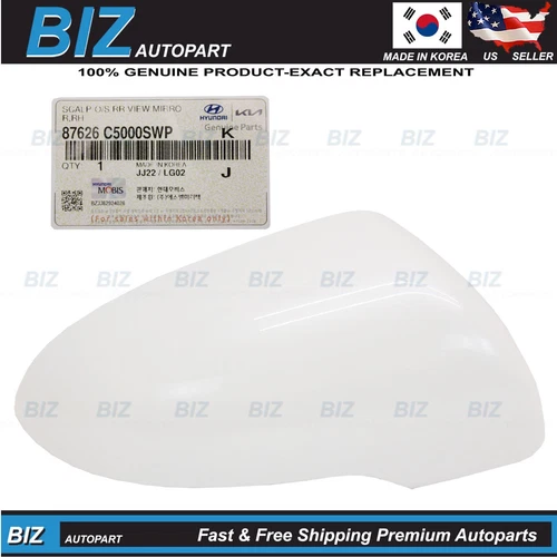 Genuine Side Mirror Cover WHITE RIGHT for 2016-2020 Kia Sorento 87626-C5000SWP