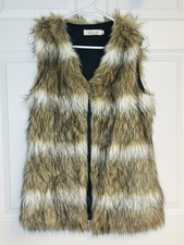 Chicwish Faux Fur Vest Tan Brown Cozy Comfy Boho Hippie Indie Street Size Small