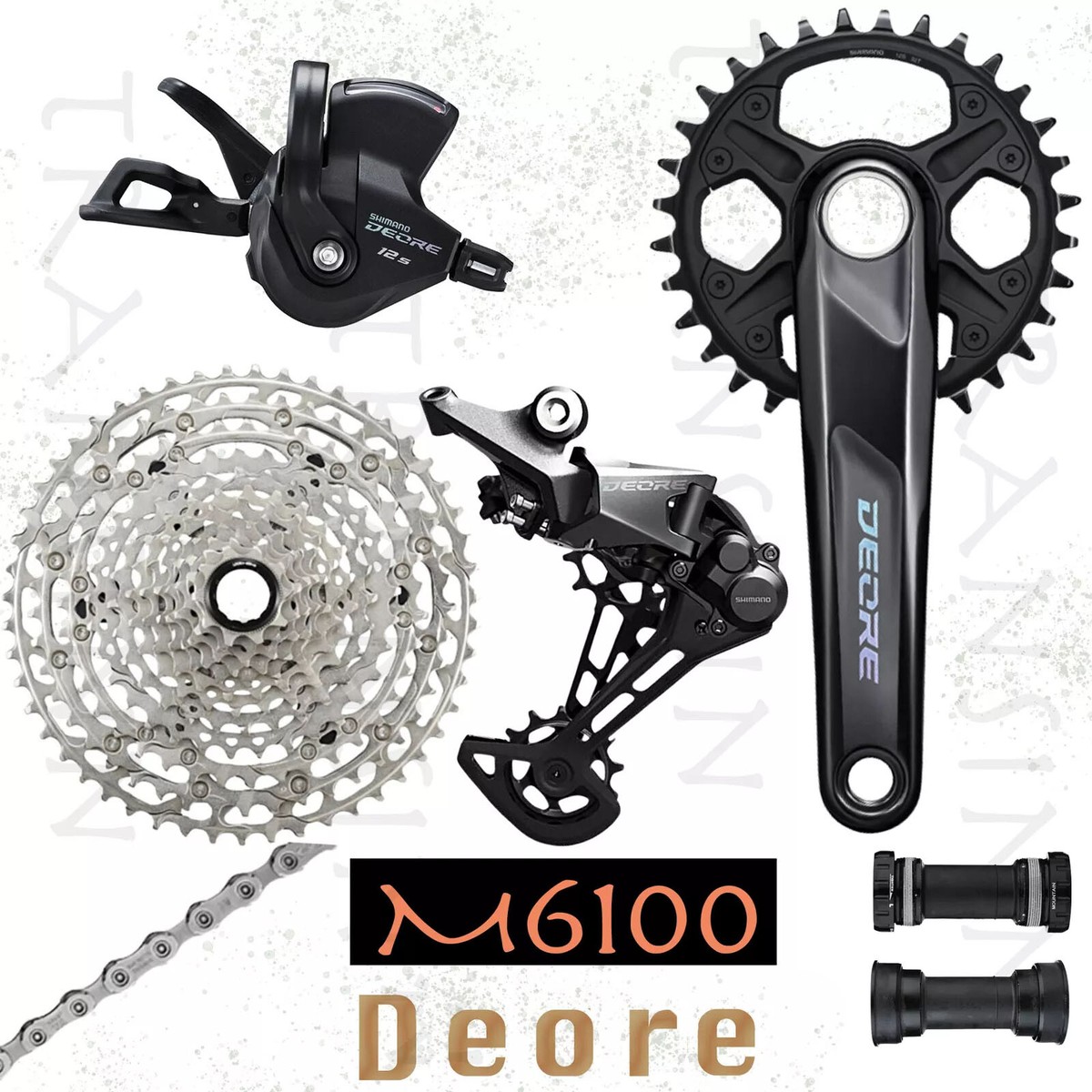 NEW Shimano Deore M6100 Trail Enduro MTB Groupset 1x12 Spd 6pcs