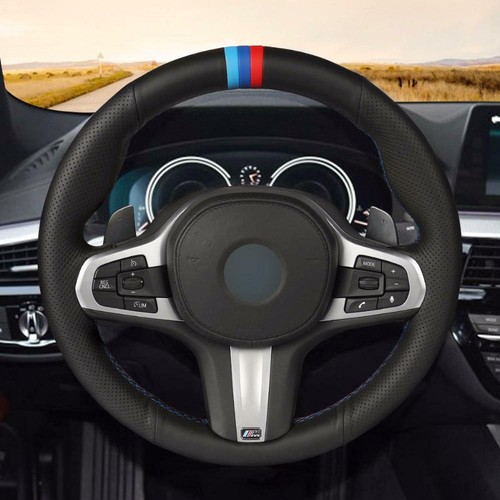 Leather Steering Wheel Cover for BMW G30 G31 G32 G20 G21 G14 G15 X3 X4 X5 G402 - Picture 2 of 8