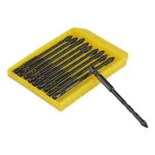 10pcs 6mm Tile Drill Bit Glass Ceramic Hex Shank Cross Spear Head for Tile Brick