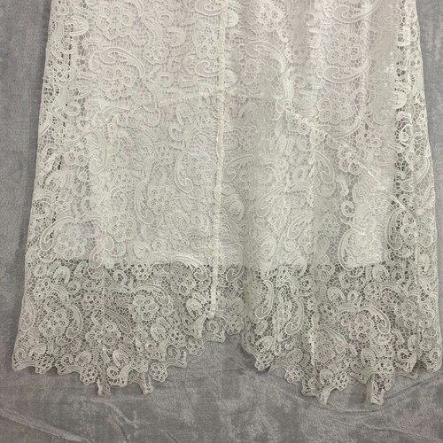 Nuevo con etiquetas Vestido Midi Soft Surroundings Blanco Encaje Talla 6P Madelyn Forrado Ducha $160 - Imagen 8 de 18