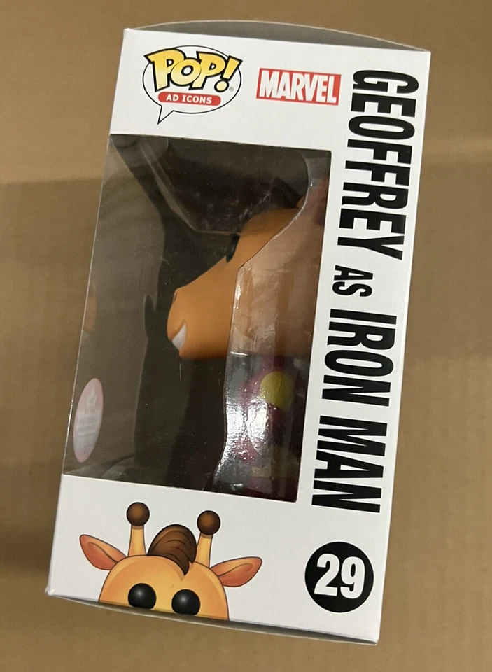 Funko Pop Geoffrey como Iron Man #29 Marvel Ad Icons Toys R Us Fan Expo Canadá Foto 3 de 4