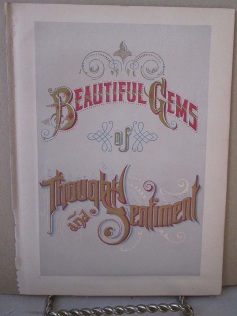 Vintage Print,TITLE PAGE,Illuminated,Beautiful Gems,c1870 | eBay