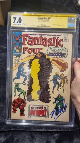 FANTASTIC FOUR #67 1st HIM ADAM WARLOCK signed STAN LEE 7.0 CGC Signature Series
