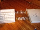 Classic CHESS & Checkers With Glass Board Clear & Frosted Pieces Game Set — photo 5