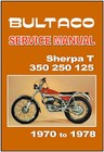 BULTACO Workshop Manual Sherpa T 350 250 1975 1976 1977 & 1978 FACTORY Service