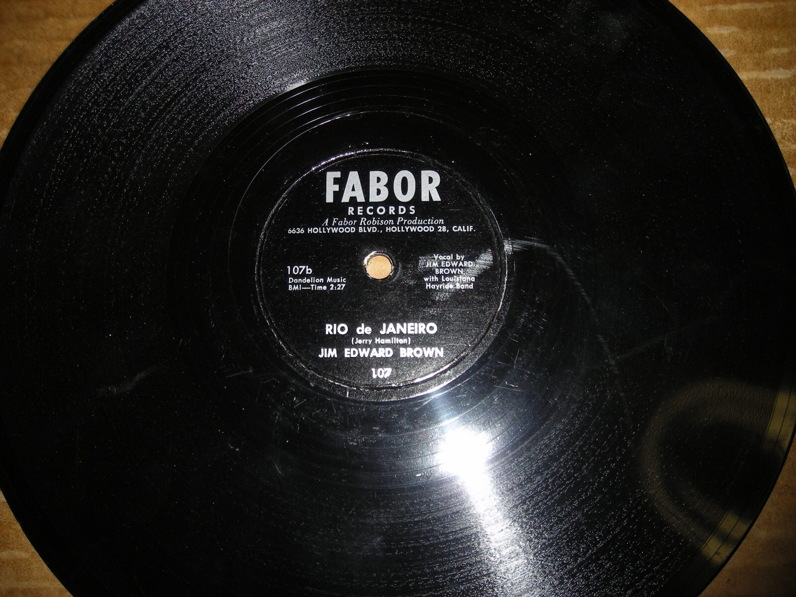1954 FABOR 78/JIM EDWARD BROWN..MAXINE BROWN w. Louisiana Hayride Band