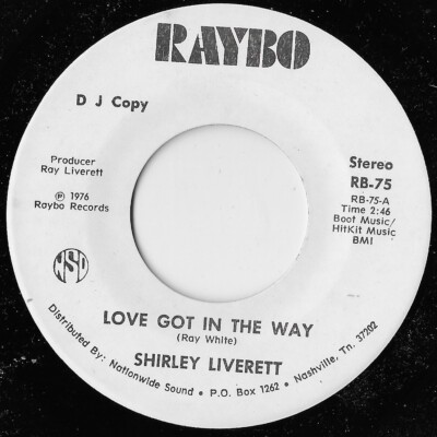 Love Got In The Way / For The Second Time / Shirley Liverett (Promo) NM