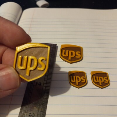 HO scale 1:87 UPS 3D Store Front Signs 