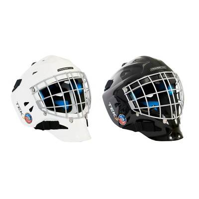 Powertek V3.0 Hockey Goalie Helmet! Cage Face Mask CSA Approved Black White
