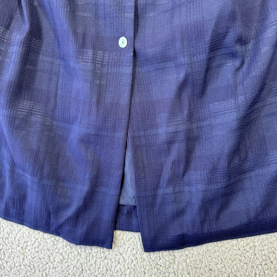 Maxi Falda Plaza South Botón Frontal Mujer 8 Azul Marino Forrada Foto 3 de 4