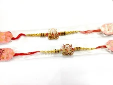 Lovely Lord Ganesha Rakhi Bracelet band Bhaiya Bhai Raksha bandhan Tika Hindu