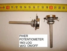 CARBON PIHER POTENTIOMETER POTENTIOMETER 1.3M 1M3 LOG S/I W/O ON/OFF. P11