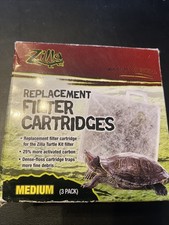 Zilla Reptile Pet Terrarium Water Filter Replacement Cartridge Large, 3-Pack