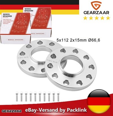 für Mercedes Spurverbreiterung Spurplatten 5x112 2x15mm Ø66,6 Distanzscheiben
