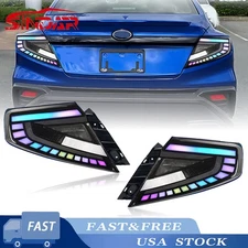 RGB Smoked Lens LED Tail Lights For Subaru WRX 2022-2025 Rear Lamp w/Animation
