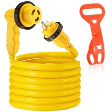 Kanayu 25Ft 30Amp RV Power Extension Cord Compatible with NEMA L5-30P/R Marin...