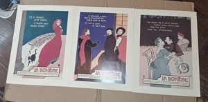 Lot of 3 RARE San Francisco Opera Co 1996(?) La Boheme Posters 12.5x17 Alberg