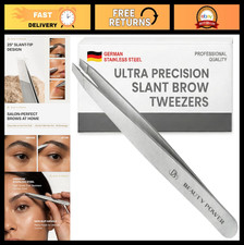 Ultra Precision Tweezers for Eyebrows  Facial Hair Removal, Sharp Slant, Stainl