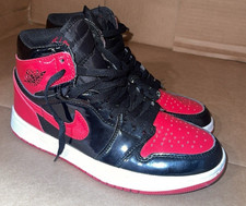 Nike Air Jordan Retro 1 High OG Gs Patent Bred Size 7Y PRE-OWNED