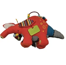 Dolce Play And Learn Sensory Aardvark Interactive Baby Plush Toy Stuffed Animal